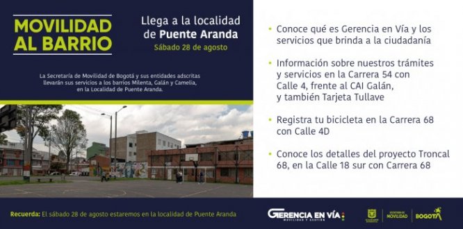 Movilidad al Barrio llega a la localidad de Puente Aranda 