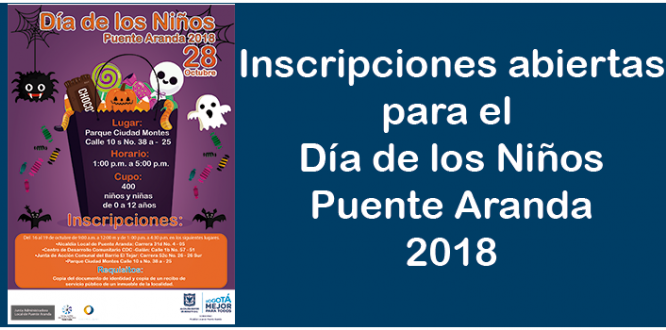 Alcaldía Local de Puente Aranda abre inscripciones para Conmemoración del Día de los Niños