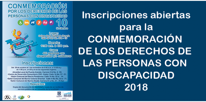 CONMEMORACIÓN DE LOS DERECHOS DE LAS PERSONAS CON DISCAPACIDAD