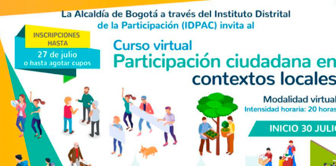 Inscríbase al proceso de formación virtual en "Participación ciudadana en contextos locales"