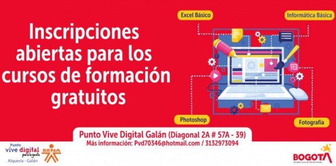 Inscripciones abiertas en los Puntos Vive Digital