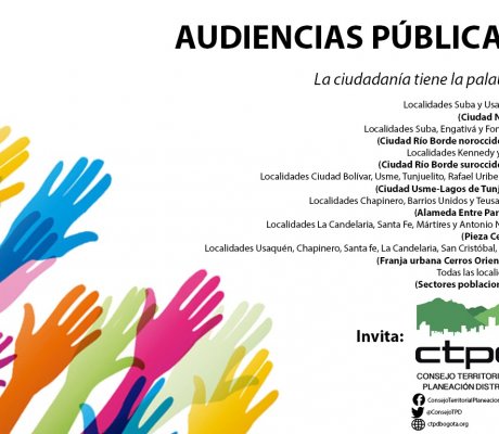 Invitación audiencias públicas plan de ordenamiento territorial de Bogotá