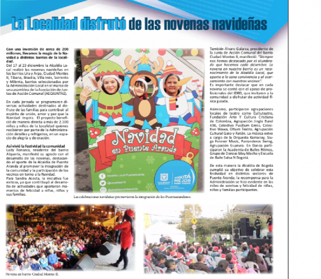 Periódico institucional de la Localidad de Puente Aranda