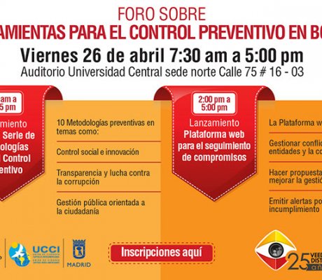 Los invitamos al lanzamiento de dos herramientas para el control preventivo en Bogotá