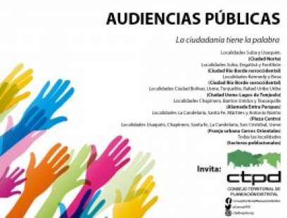 Invitación audiencias públicas plan de ordenamiento territorial de Bogotá