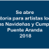Se abre convocatoria para artistas locales en Novenas Navideñas y Cumpleaños Puente Aranda 2018