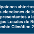 Inscripciones para la elección de los representantes de las organizaciones sociales y comunitarias ante los Consejos Locales de Gestión de Riesgos y Cambio Climático