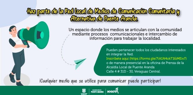 Haz parte de La Red Local de Medios de Comunicación Comunitaria y Alternativa de Puente Aranda