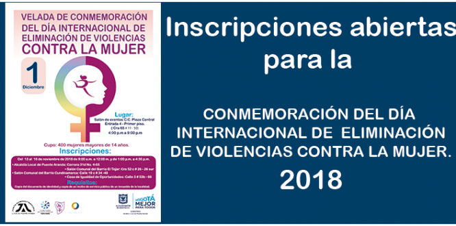CONMEMORACIÓN DÍA DE ELIMINACIÓN DE VIOLENCIAS CONTRA LA MUJER