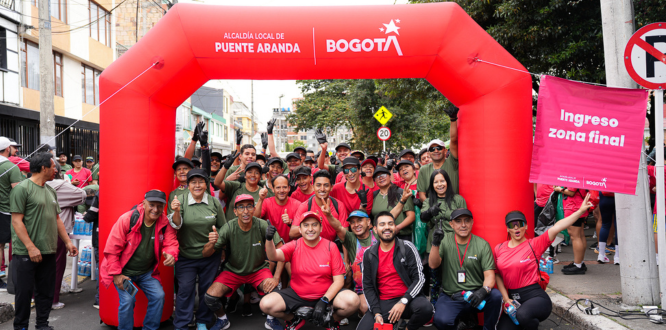 Puente Aranda recolectó más de 7.400 kilos de residuos durante la carrera ambiental “Plogging” y fortaleció la cultura ciudadana