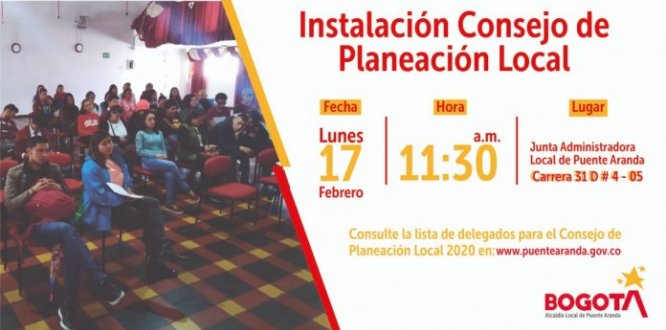 Instalación del Consejo de Planeación Local de Puente Aranda Instalación del Consejo de Planeación Local de Puente Aranda