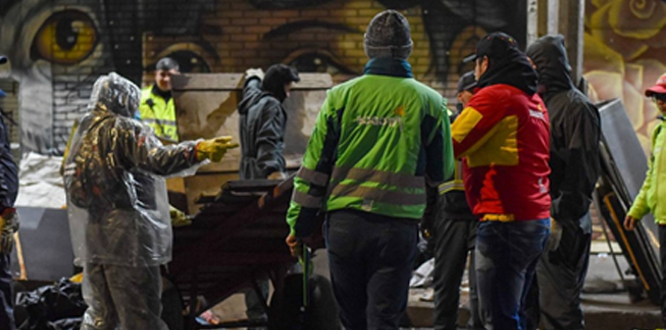 Alcaldía Local de Puente Aranda lidera operativo de levantamiento de carretas en espacio público