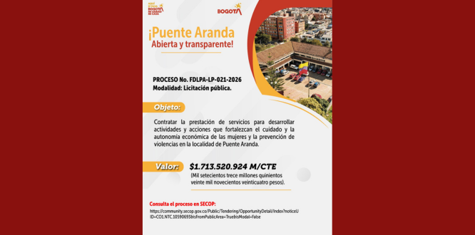Proceso  FDLPA-LP-021-2026 Modalidad: Licitación pública.
