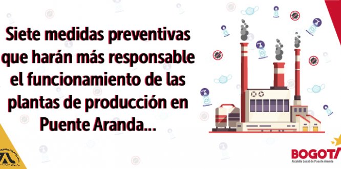 Medidas de higiene para el funcionamiento de plantas de producción en Puente Aranda durante el COVID -19