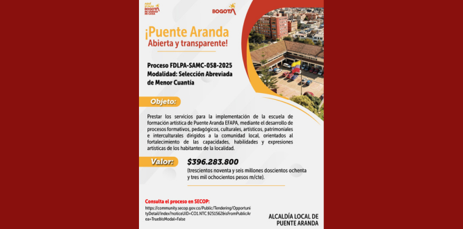 Proceso FDLPA-SAMC-058-2025 Modalidad: Selección Abreviada de Menor Cuantía.