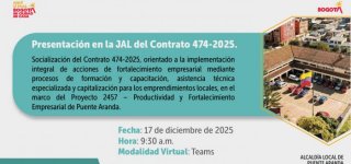 Presentación del Contrato 474-2025 ante la JAL de Puente Aranda