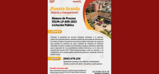 Aviso de licitación pública FDLPA-LP-049-2025 de la Alcaldía Local de Puente Aranda para servicios de bienestar y protección animal, con un valor de $563.479.154.